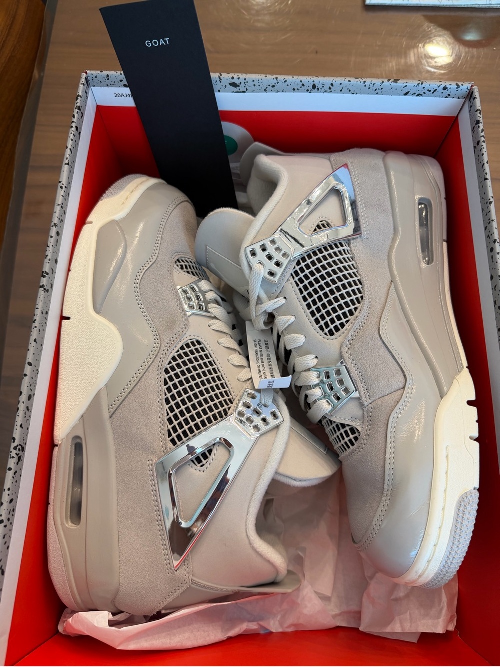 Jordan Men’s Athletic Shoes in Light Grey with Chrome Accents